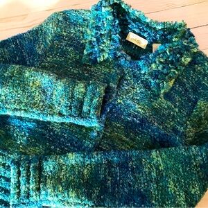 Ladies LORD & TAYLOR Sweater Jacket Boucle Size Small